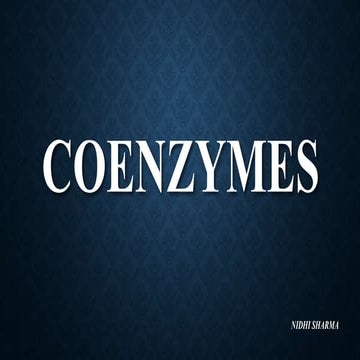 Coenzymes