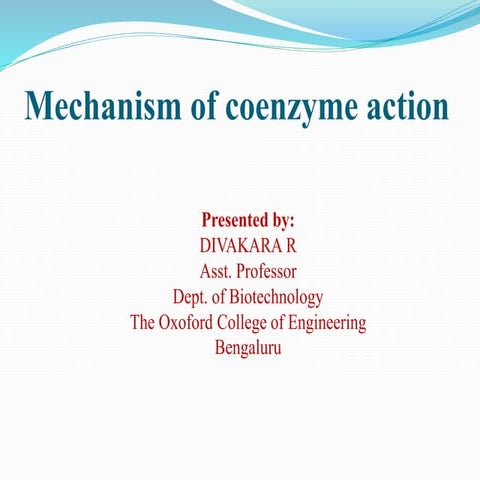 Coenzymes : Structure and function | PPTX