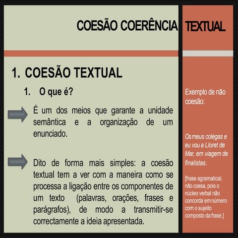 coerência e coesão textual | PPT