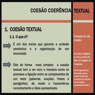 Coerência e coesão textual,matias