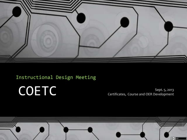 COETC grant Instructional Design Meeting
