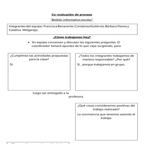 Co evaluación
