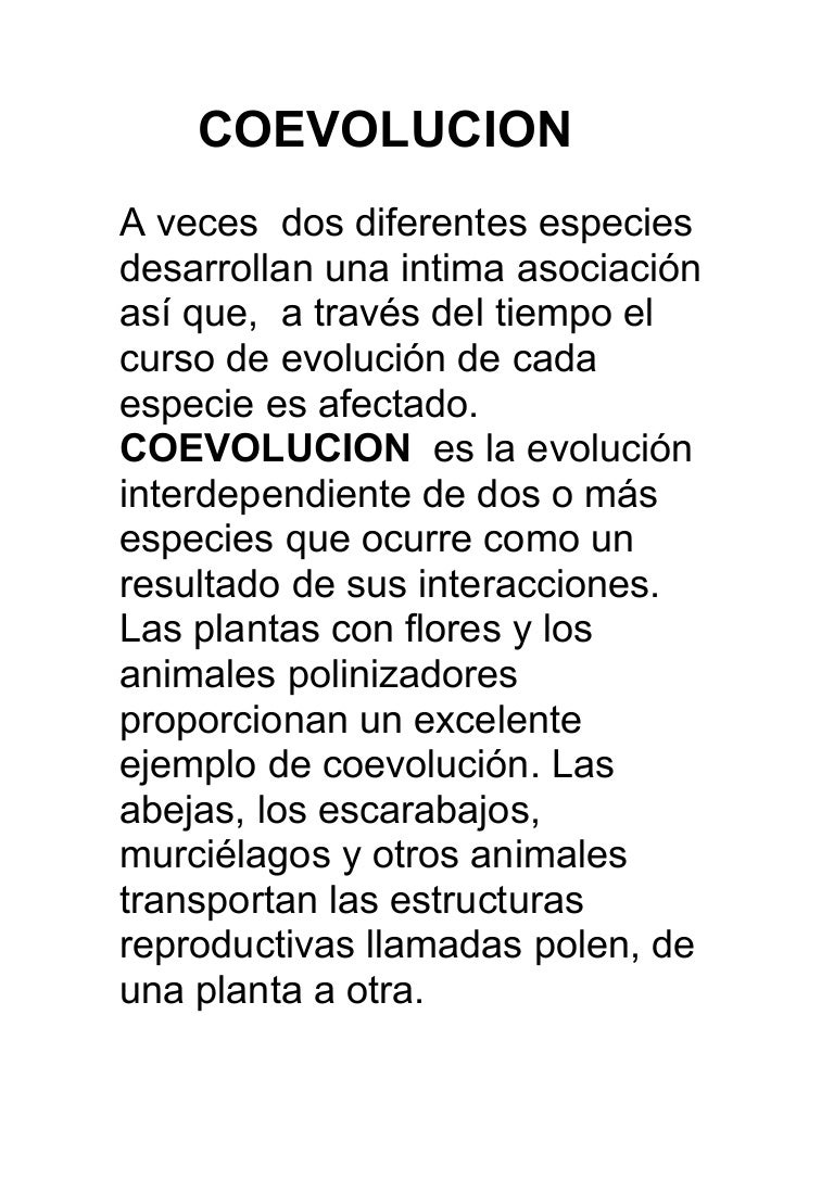 COEVOLUCIÓN