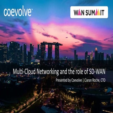Cloud Networking Presentation - WAN Summit - Ciaran Roche