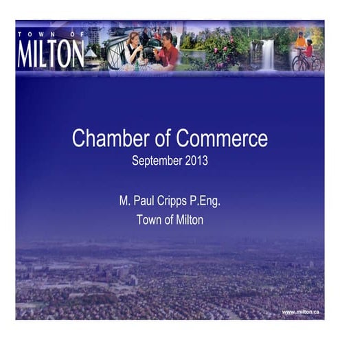 Transportation Milton, presentation by Paul Cripps, Town of Milton