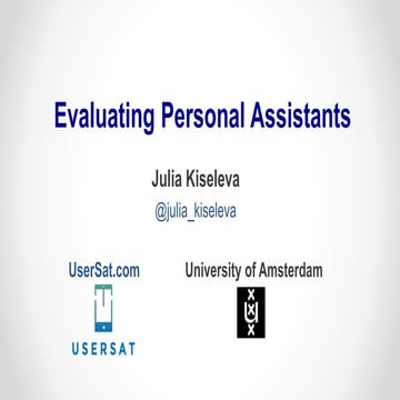 Evaluation Personal Assistants