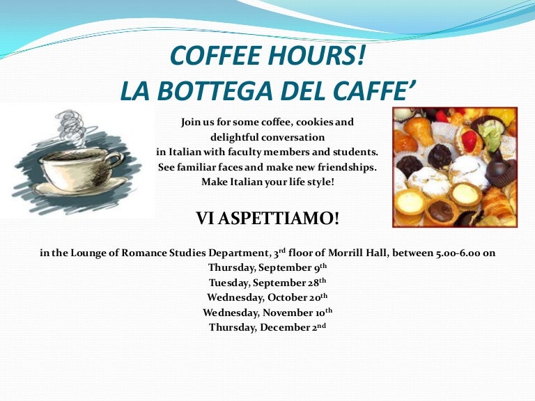 Coffee hours!