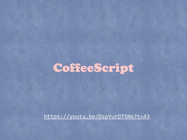 Coffee script
