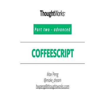 Coffee script part 2