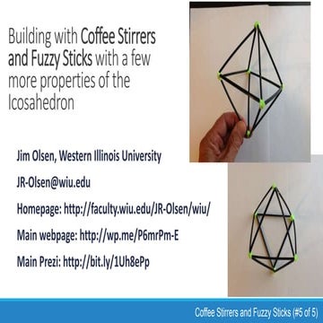 Coffee stirrers (Beauty of Three Dimensional Polyhedra Workshop)