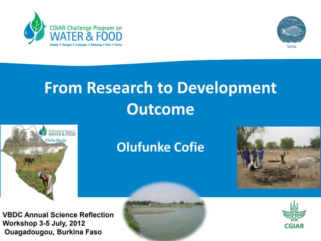 From Research to Development Outcomes in the Volta River Basin (2012)