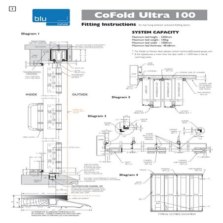 CoFold Ultra Sliding Folding Door Gear Installation Instructions