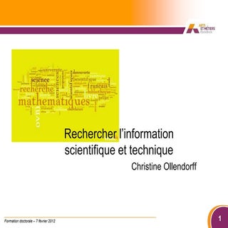 Rechercher l'information scientifiq...