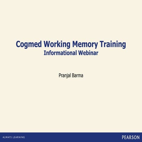 Cogmed india webinar