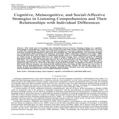 Cog, metacog,affective | PDF