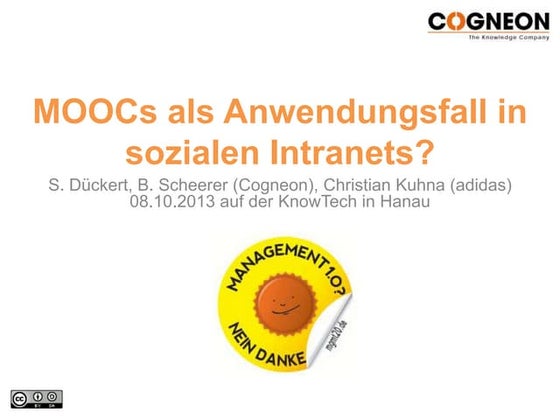 MOOCs als Anwendungsfall in sozialen Intranets?