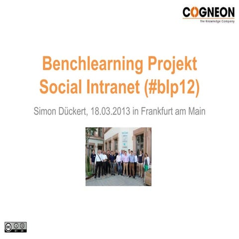 Benchlearning Projekt Social Intranet 2012 (#blp12)