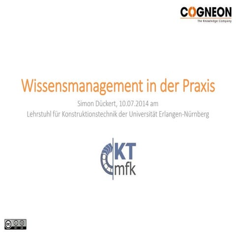 Wissensmanagement in der Praxis