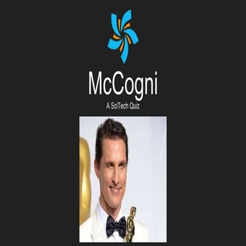 Cognizance 2016 Sci tech Quiz