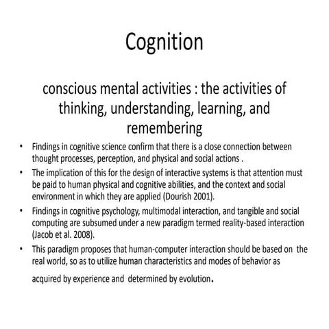 Cognition
