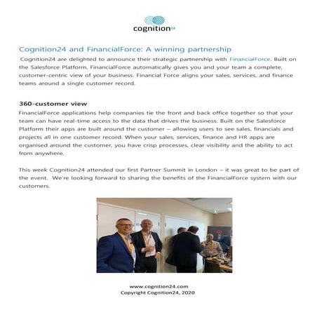 Cognition24 and financial force a winning partnership