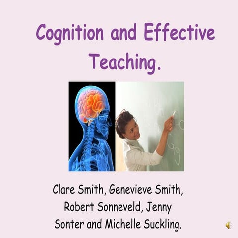 Cognition And Effective Teaching Upload Version