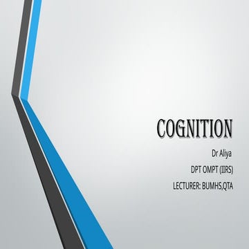 COGNITION And MEMORY UNIT III 5th semester.pptx