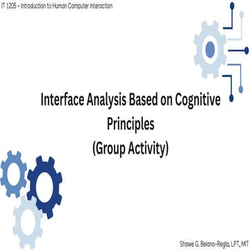 Cognitive-Principles-Activity. Group Activities | PDF