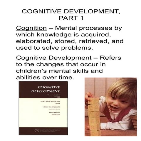 cognitive development stages jean piaget.ppt