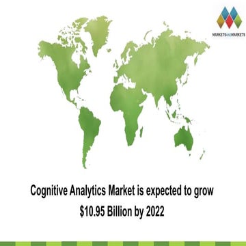 Cognitive analytics market is expected to grow $10.95 billion by 2022