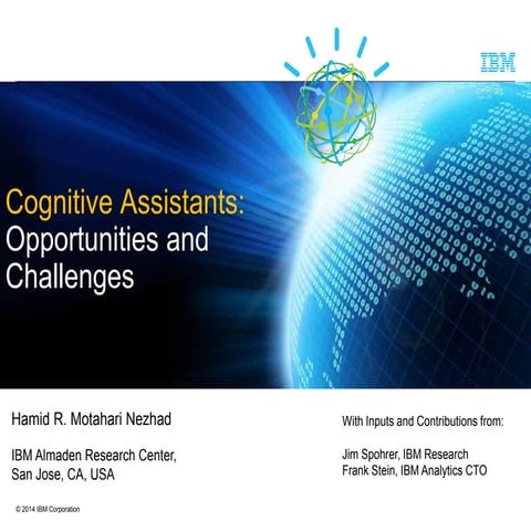 Cognitive Assistants - Opportunities and Challenges - slides