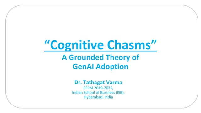 Cognitive Chasms - A Grounded Theory of GenAI Adoption