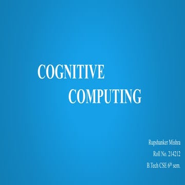 Cognitive Technology