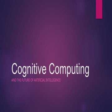 Cognitive computing