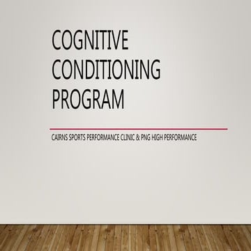 Cognitive Conditioning program in sports with Neurotracker