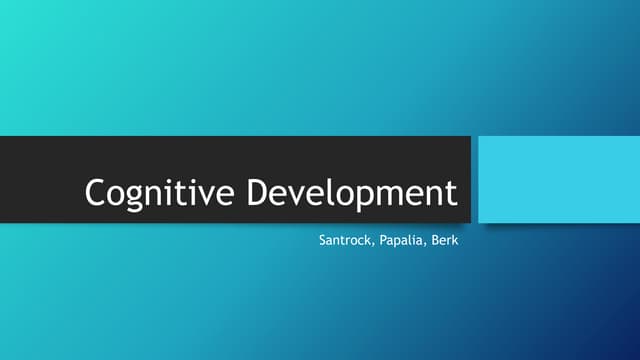 Cognitive Development power point presentation