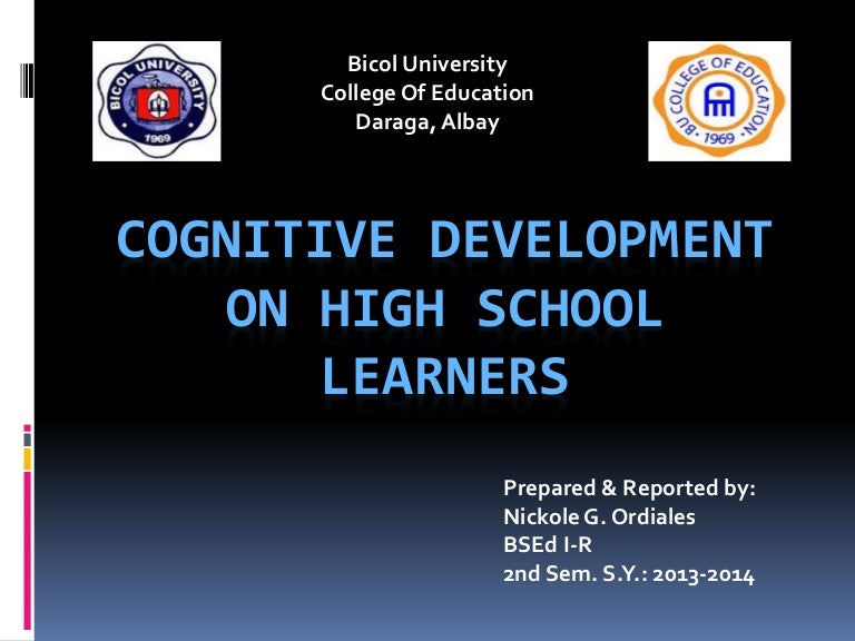 cognitive development of the high school learners