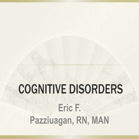 Cognitive disorders