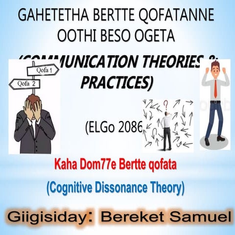 Kaha Dom77e Bertte Qofa /Cognitive Dissonance Theory/