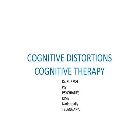 Cognitive distortions and cognitive therapy