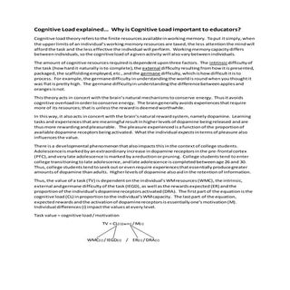 Cognitive load explained