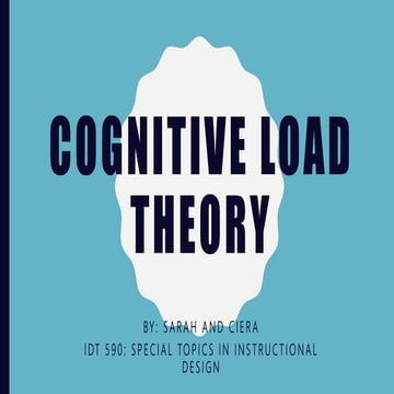Cognitive load idt 590