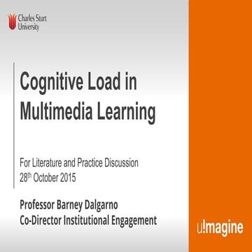 Cognitive Load in Multimedia Learning
