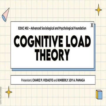The cognitive load theory | PPT