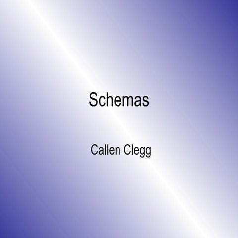 Cognitive Perspective - Schemas | PPT