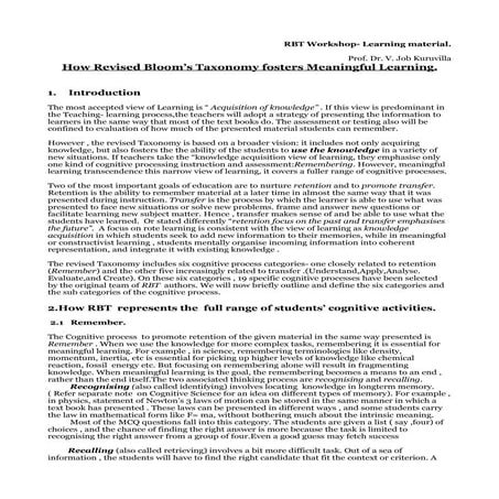 Cognitive process dimension in rbt  explanatory notepages