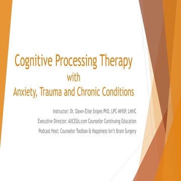Cognitive Processing Therapy with Chronic Illness