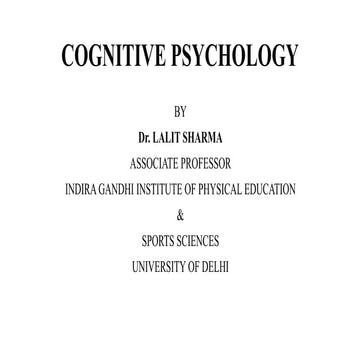 Cognitive psychology