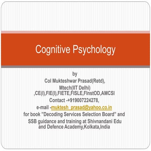 Cognitive psychology introduction
