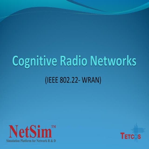 Cognitive Radio 802.22 in NetSim